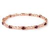 Image 1 : 2.03 CTW Amethyst & Diamond Bracelet 10K Rose Gold - REF-25F3N - 13012