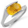 Image 1 : 2.0 CTW Citrine Ring 10K White Gold - REF-18Y8K - 11352