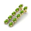 Image 1 : 15.47 CTW Peridot & VS/SI Certified Diamond Earrings 10K Yellow Gold - REF-107K5W - 29486