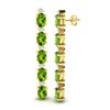Image 2 : 15.47 CTW Peridot & VS/SI Certified Diamond Earrings 10K Yellow Gold - REF-107K5W - 29486