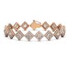 Image 1 : 13.5 CTW Princess Cut Diamond Designer Bracelet 18K Rose Gold - REF-2508F4N - 42852