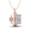 Image 4 : 1.46 CTW Princess VS/SI Diamond Micro Pave Necklace 18K Rose Gold - REF-418M2H - 37194