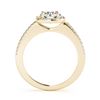 Image 2 : 0.75 CTW Certified VS/SI Diamond Solitaire Halo Ring 18K Yellow Gold - REF-124A8X - 26598