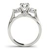 Image 2 : 1.5 CTW Certified VS/SI Diamond 3 Stone Ring 18K White Gold - REF-417X5T - 28002