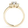 Image 5 : 1.15 CTW Certified VS/SI Diamond Solitaire Halo Ring 18K Yellow Gold - REF-298W6F - 26319