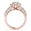 Image 2 : 2.9 CTW Certified VS/SI Diamond Solitaire Halo Ring 18K Rose Gold - REF-634A8X - 26270