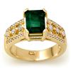 Image 1 : 2.75 CTW Emerald & Diamond Ring 14K Yellow Gold - REF-78M2H - 11930