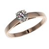 Image 2 : 0.51 CTW Certified H-SI/I Quality Diamond Solitaire Engagement Ring 10K Rose Gold - REF-54X2T - 3645