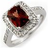 Image 1 : 2.40 CTW Pink Tourmaline & Diamond Ring 14K White Gold - REF-64M8H - 10994