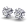 1.77 CTW VS/SI Diamond Solitaire Art Deco Stud Earrings 18K White Gold - REF-263H6A - 37064
