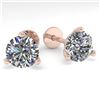 Image 1 : 1.53 CTW Certified VS/SI Diamond Stud Earrings Martini 18K Rose Gold - REF-303A8X - 32210