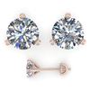 Image 2 : 1.53 CTW Certified VS/SI Diamond Stud Earrings Martini 18K Rose Gold - REF-303A8X - 32210