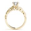 Image 2 : 0.82 CTW Certified VS/SI Diamond Solitaire Antique Ring 18K Yellow Gold - REF-184W9F - 27350