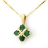 Image 1 : 0.38 CTW Emerald Pendant 10K Yellow Gold - REF-8Y2K - 12641