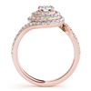 Image 2 : 1.86 CTW Certified VS/SI Diamond Solitaire Halo Ring 18K Rose Gold - REF-411W8F - 27052