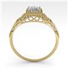 Image 4 : 0.50 CTW VS/SI Princess Diamond Solitaire Engagement Ring Deco 18K Yellow Gold - REF-113Y8K - 36025