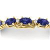 Image 4 : 26.3 CTW Tanzanite & VS/SI Certified Diamond Eternity Bracelet 10K Yellow Gold - REF-345H5A - 29465