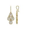 Image 2 : 5.85 CTW Pear Diamond Designer Earrings 18K Yellow Gold - REF-1090Y2K - 42829