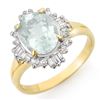 Image 1 : 2.53 CTW Aquamarine & Diamond Ring 10K Yellow Gold - REF-40A2X - 14460