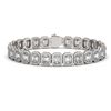 Image 1 : 20.25 CTW Emerald Cut Diamond Designer Bracelet 18K White Gold - REF-4284A4X - 42842