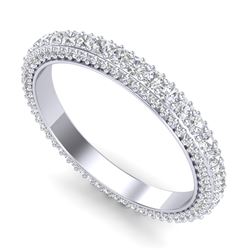 1.75 CTW VS/SI Diamond Art Deco Eternity Ring 18K White Gold - REF-149A3X - 37211