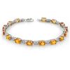 11.0 CTW Yellow Sapphire Bracelet 10K White Gold - REF-69W3F - 11473