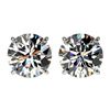 2.55 CTW Certified H-SI/I Quality Diamond Solitaire Stud Earrings 10K White Gold - REF-435A2X - 3667