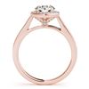 Image 2 : 0.75 CTW Certified VS/SI Diamond Solitaire Halo Ring 18K Rose Gold - REF-132A8X - 26357