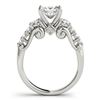 Image 4 : 2.1 CTW Certified VS/SI Diamond 3 Stone Princess Cut 2Pc Set 14K White Gold - REF-507N3Y - 32027