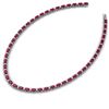 Image 2 : 71.85 CTW Ruby & VS/SI Certified Diamond Eternity Necklace 10K White Gold - REF-563H6A - 29515