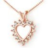 1.0 CTW Certified VS/SI Diamond Pendant 18K Rose Gold - REF-76K4W - 13383