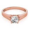 1 CTW Certified VS/SI Diamond Solitaire Wedding Ring 18K Rose Gold - REF-300H6A - 27793