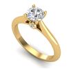 0.83 CTW VS/SI Diamond Solitaire Art Deco Ring 18K Yellow Gold - REF-200N2Y - 37285