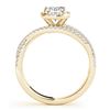 Image 5 : 1 CTW Certified VS/SI Cushion Diamond Solitaire Halo Ring 18K Yellow Gold - REF-183W3F - 27092