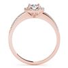 Image 2 : 1.2 CTW Certified VS/SI Diamond Solitaire Halo Ring 18K Rose Gold - REF-354M2H - 26354