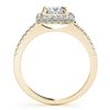 Image 2 : 1.05 CTW Certified VS/SI Princess Diamond Solitaire Halo Ring 18K Yellow Gold - REF-229M5H - 27143