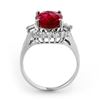 Image 2 : 3.56 CTW Rubellite & Diamond Ring 14K White Gold - REF-92H4A - 14050