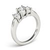 Image 4 : 1 CTW Certified VS/SI Diamond 3 Stone Solitaire Ring 18K White Gold - REF-170T2M - 28065