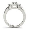 Image 5 : 1 CTW Certified VS/SI Diamond 3 Stone Solitaire Ring 18K White Gold - REF-170T2M - 28065