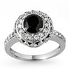 2.64 CTW VS Certified Black & White Diamond Ring 14K White Gold - REF-127W3F - 11793