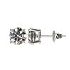 Image 2 : 1.57 CTW Certified H-SI/I Quality Diamond Solitaire Stud Earrings 10K White Gold - REF-183W2F - 3660