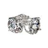 Image 4 : 1.57 CTW Certified H-SI/I Quality Diamond Solitaire Stud Earrings 10K White Gold - REF-183W2F - 3660