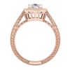 Image 4 : 1.77 CTW Cushion VS/SI Diamond Solitaire Art Deco Ring 18K Rose Gold - REF-459T3M - 37032