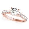 Image 1 : 1.05 CTW Certified VS/SI Diamond Solitaire Ring 18K Rose Gold - REF-196W2F - 28129