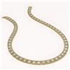 Image 2 : 41.80 CTW Princess Diamond Designer Necklace 18K Yellow Gold - REF-7719W3F - 42724