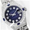 Image 1 : Rolex Men's Stainless Steel, QuickSet, Diam Dial & Diam/Sapphire Bezel - REF-521M6F