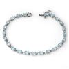 Image 1 : 8.08 CTW Blue Topaz Bracelet 10K White Gold - REF-41A8X - 13686