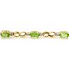 Image 2 : 2.26 CTW Peridot & Diamond Bracelet 10K Yellow Gold - REF-25N8Y - 12941