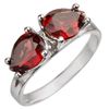 Image 1 : 2.25 CTW Garnet Ring 10K White Gold - REF-18A5X - 10761