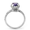 Image 2 : 1.90 CTW Tanzanite & Diamond Ring 18K White Gold - REF-86Y4K - 13473